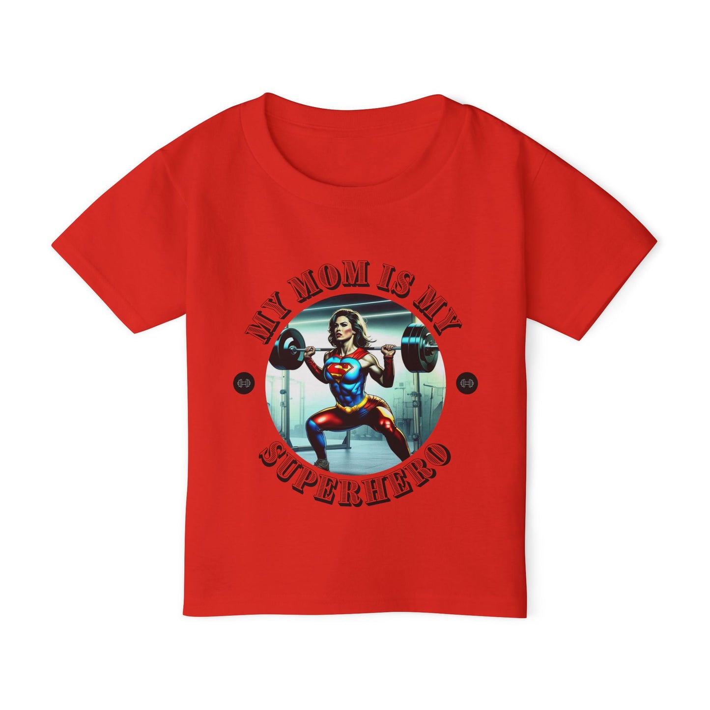 MY MOM IS MY SUPERHERO Heavy Cotton™ Toddler T-shirt