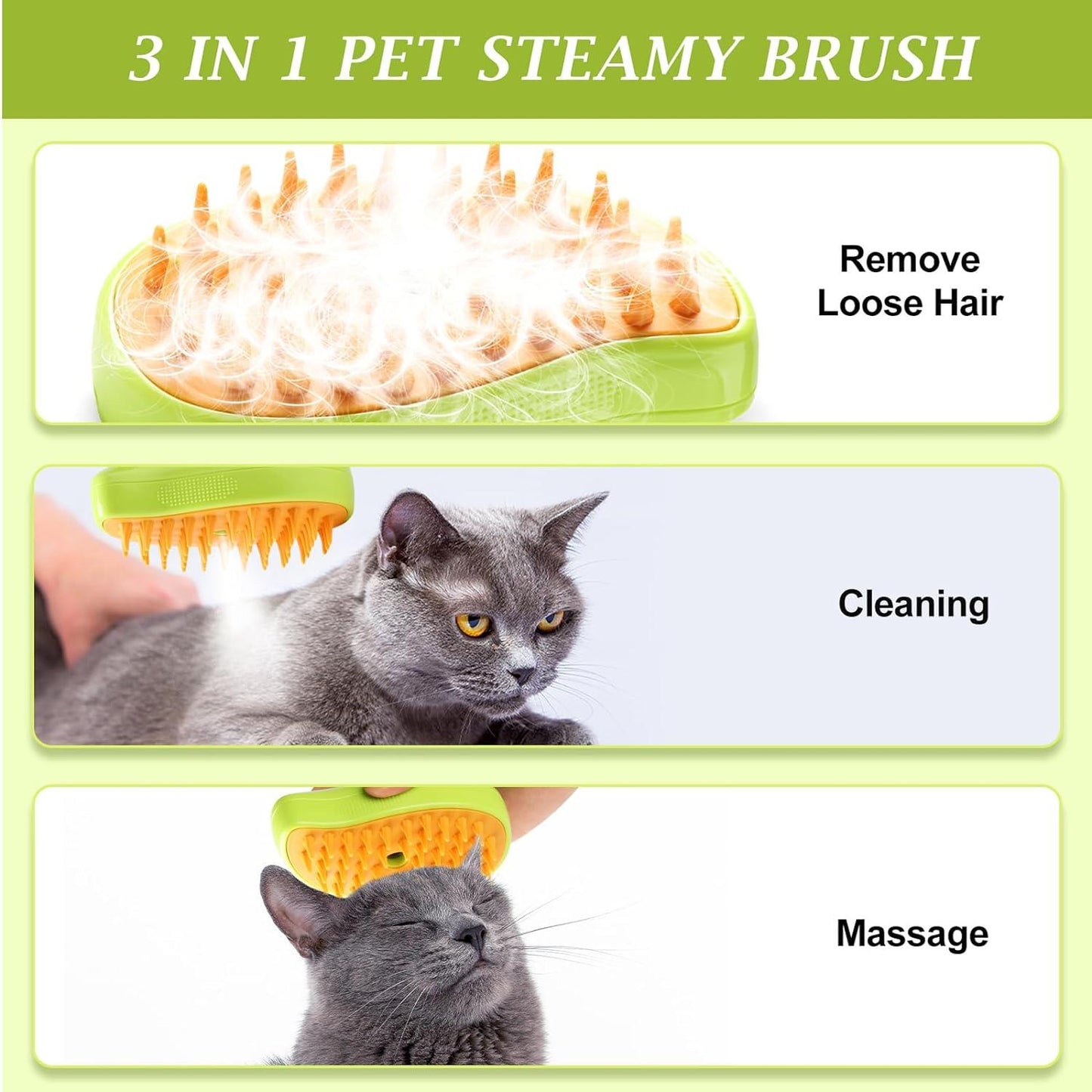 3-in-1 Pet Steamy Brush - Emporium WRJJ