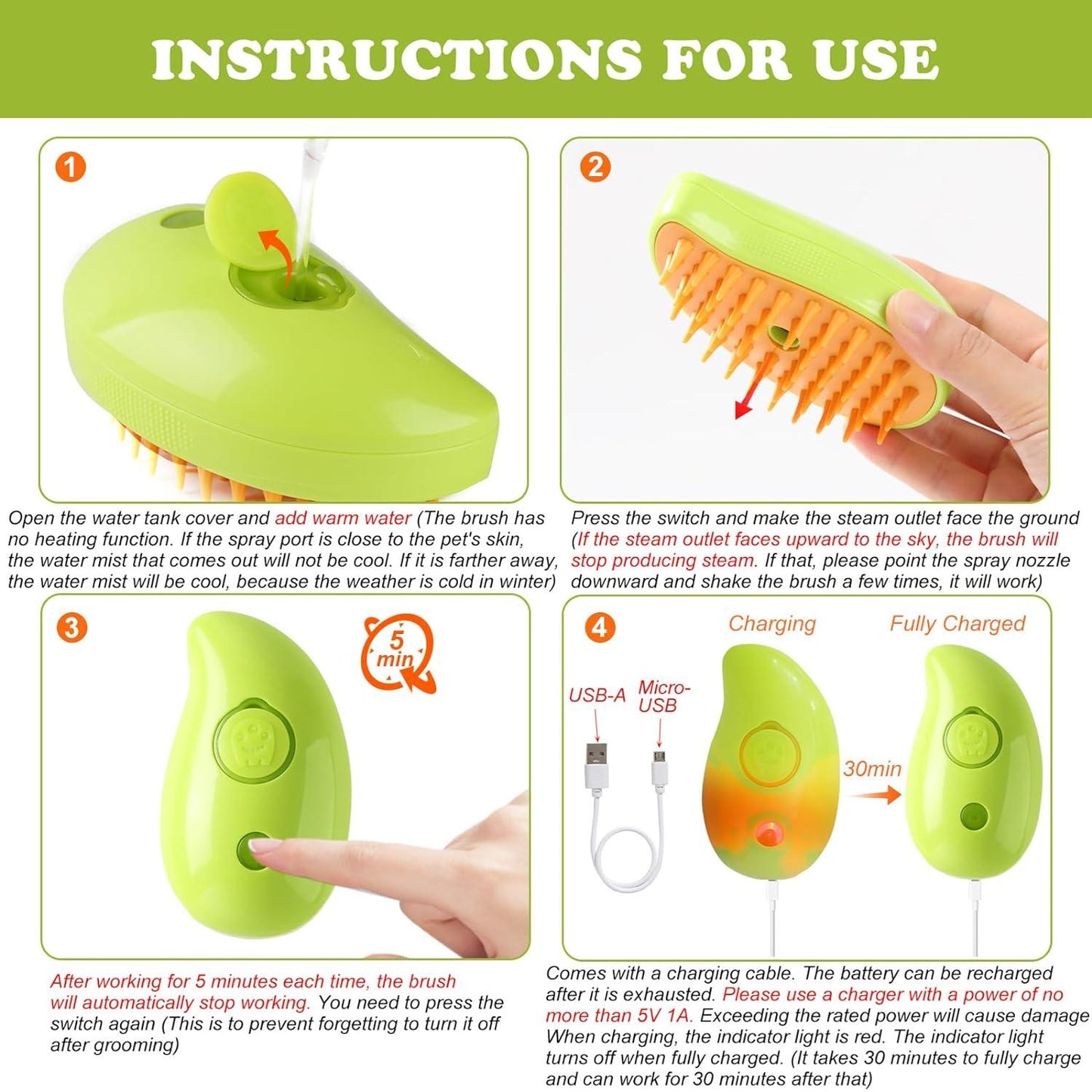 3-in-1 Pet Steamy Brush - Emporium WRJJ