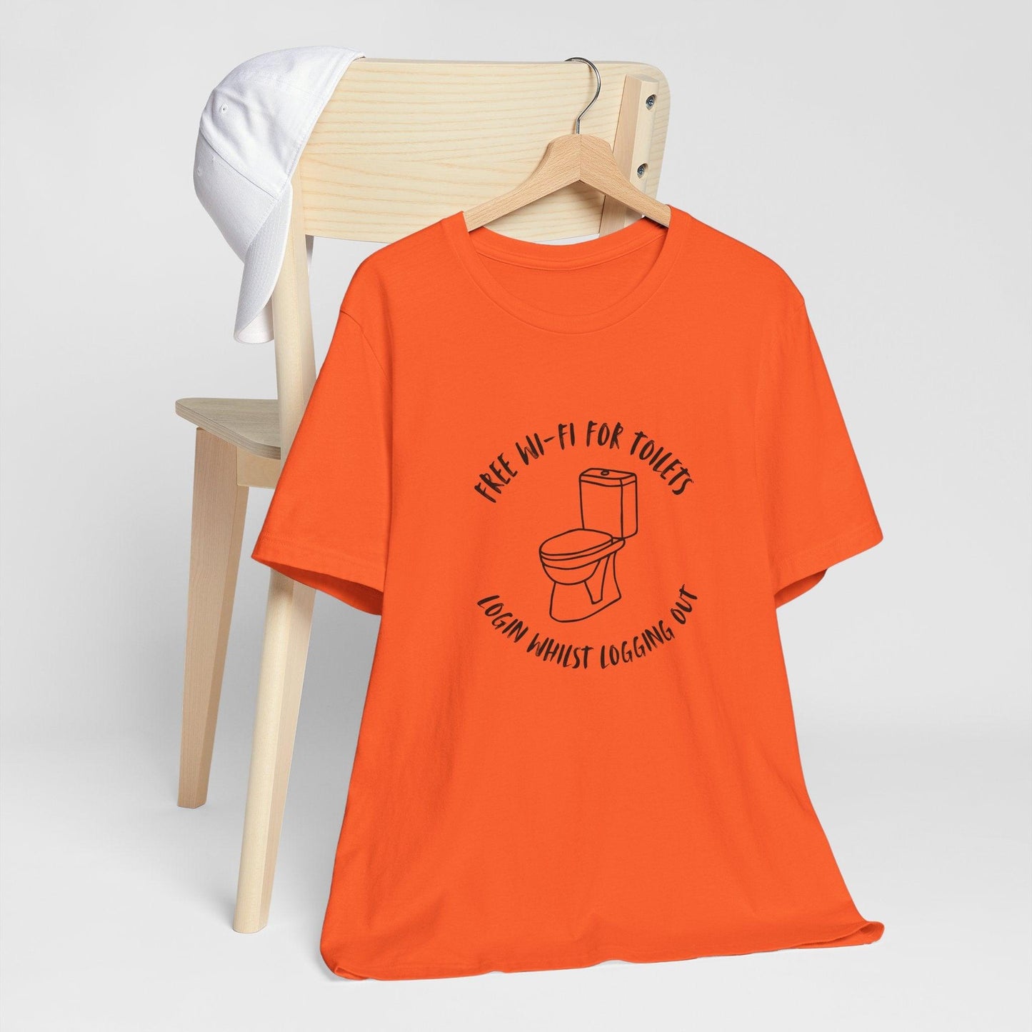 Free Wi-Fi in Toilets Unisex Jersey Short Sleeve Tee