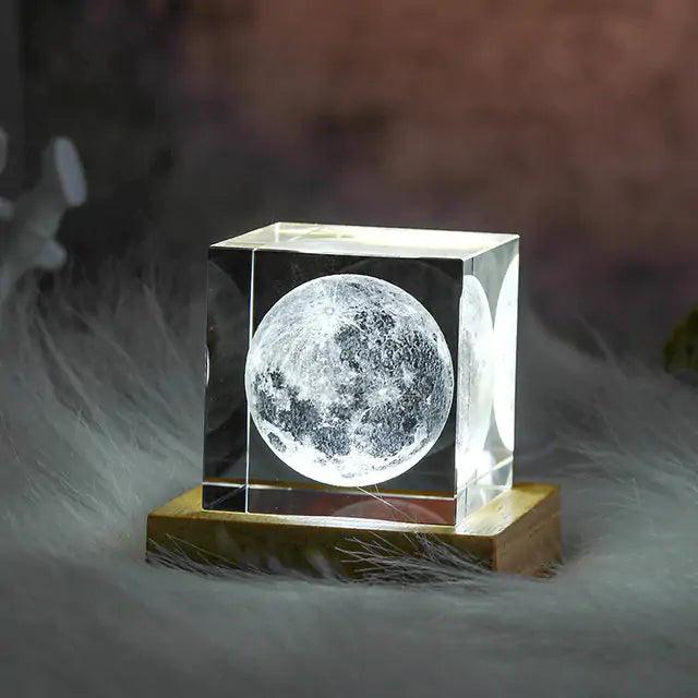 3D Moon Cube LED Light - Emporium WRJJ