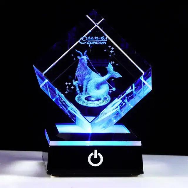 3D Zodiac Astrology Crystal Lamp - Emporium WRJJ