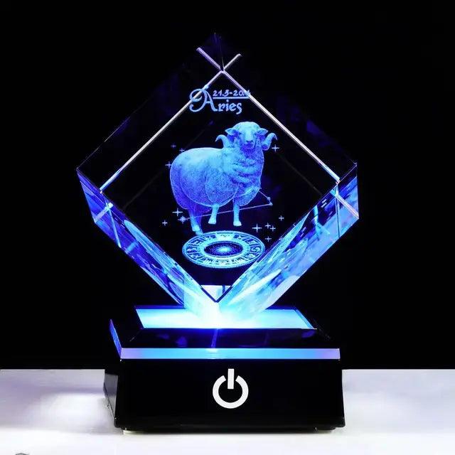 3D Zodiac Astrology Crystal Lamp - Emporium WRJJ