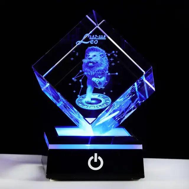 3D Zodiac Astrology Crystal Lamp - Emporium WRJJ