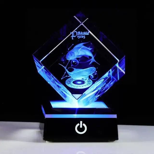 3D Zodiac Astrology Crystal Lamp - Emporium WRJJ