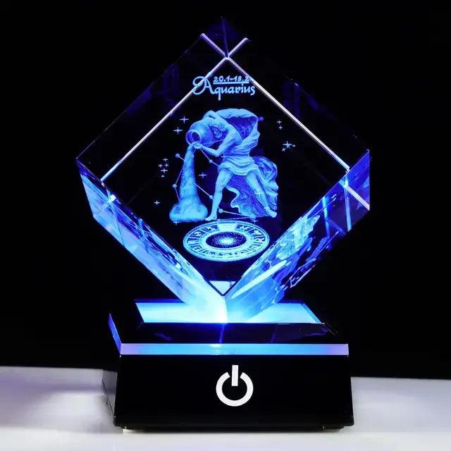 3D Zodiac Astrology Crystal Lamp - Emporium WRJJ