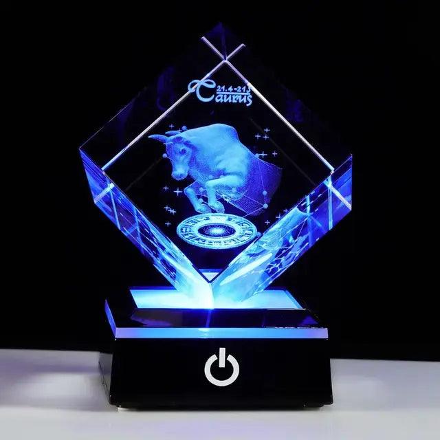 3D Zodiac Astrology Crystal Lamp - Emporium WRJJ