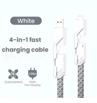 4-in-1 100W Fast Charging USB-C Cable - Emporium WRJJ