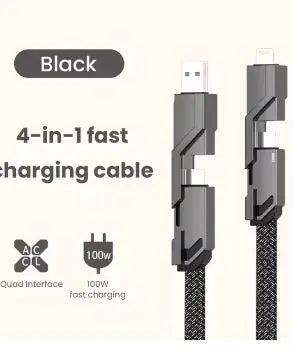 4-in-1 100W Fast Charging USB-C Cable - Emporium WRJJ