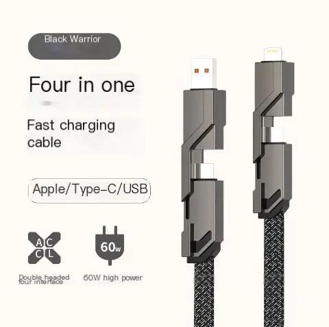 4-in-1 100W Fast Charging USB-C Cable - Emporium WRJJ