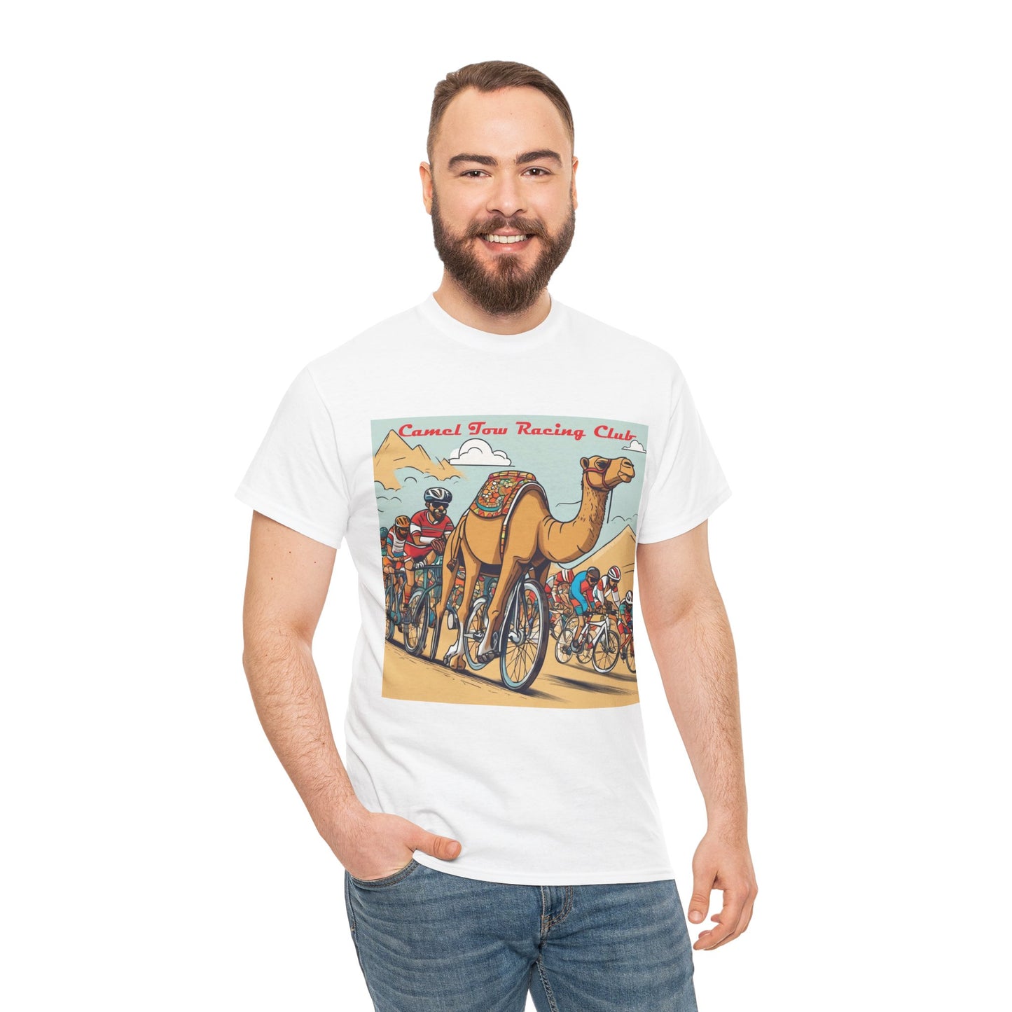 Camel Tow Racing Club Unisex-T-Shirt aus schwerer Baumwolle