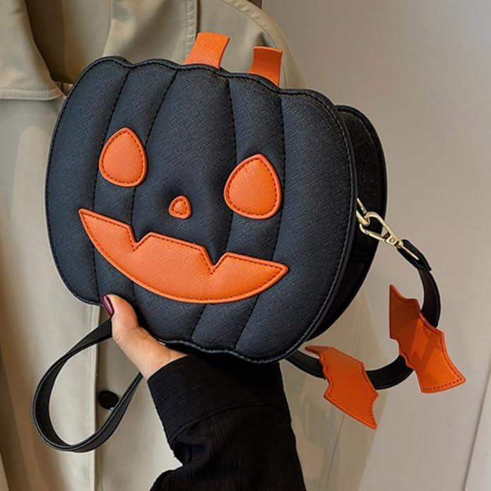 Halloween Pumpkin Crossbody Bag - Novelty Shoulder Purse