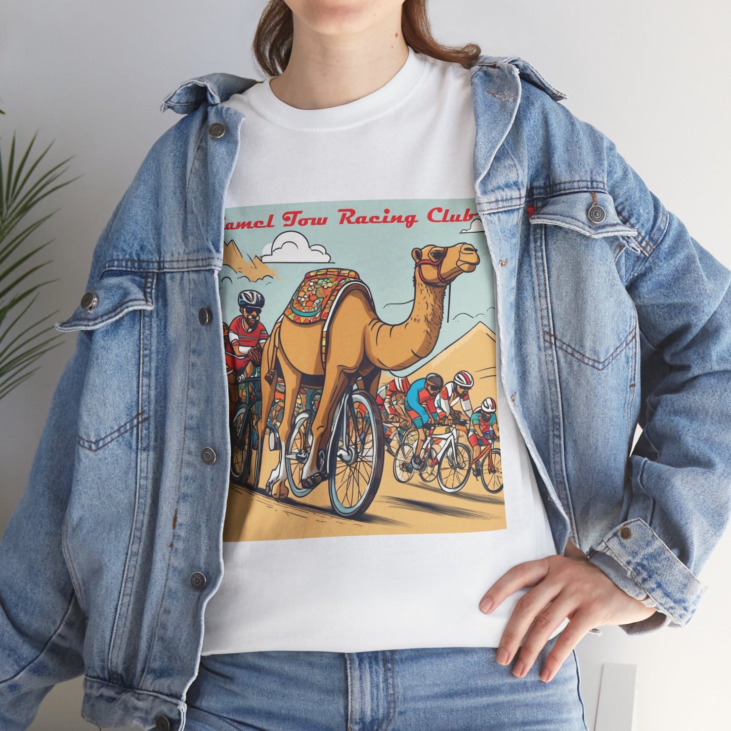 Camel Tow Racing Club Unisex-T-Shirt aus schwerer Baumwolle