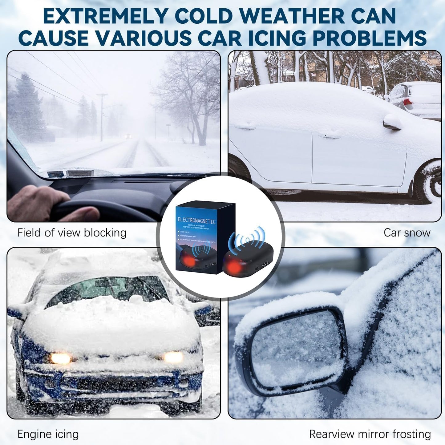 Antifreeze Electromagnetic Car Snow Removal Device