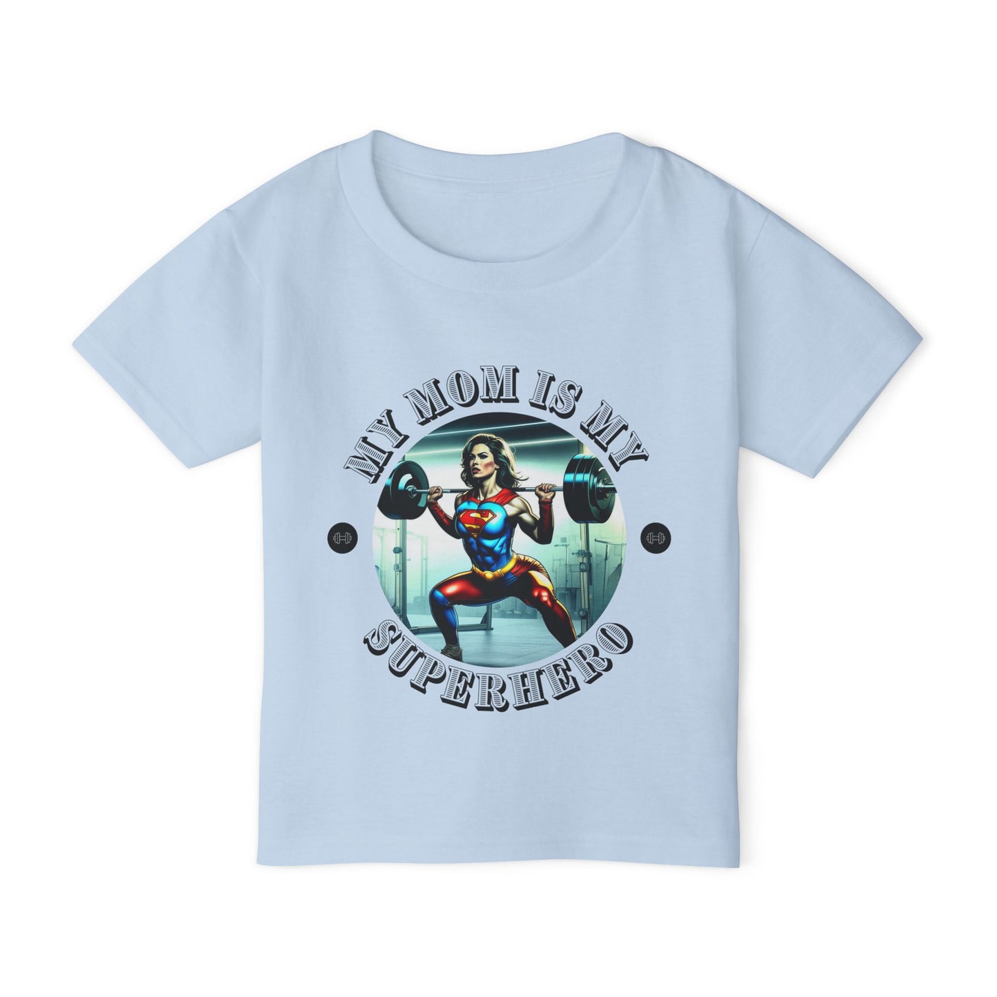 MY MOM IS MY SUPERHERO Heavy Cotton™ Toddler T-shirt