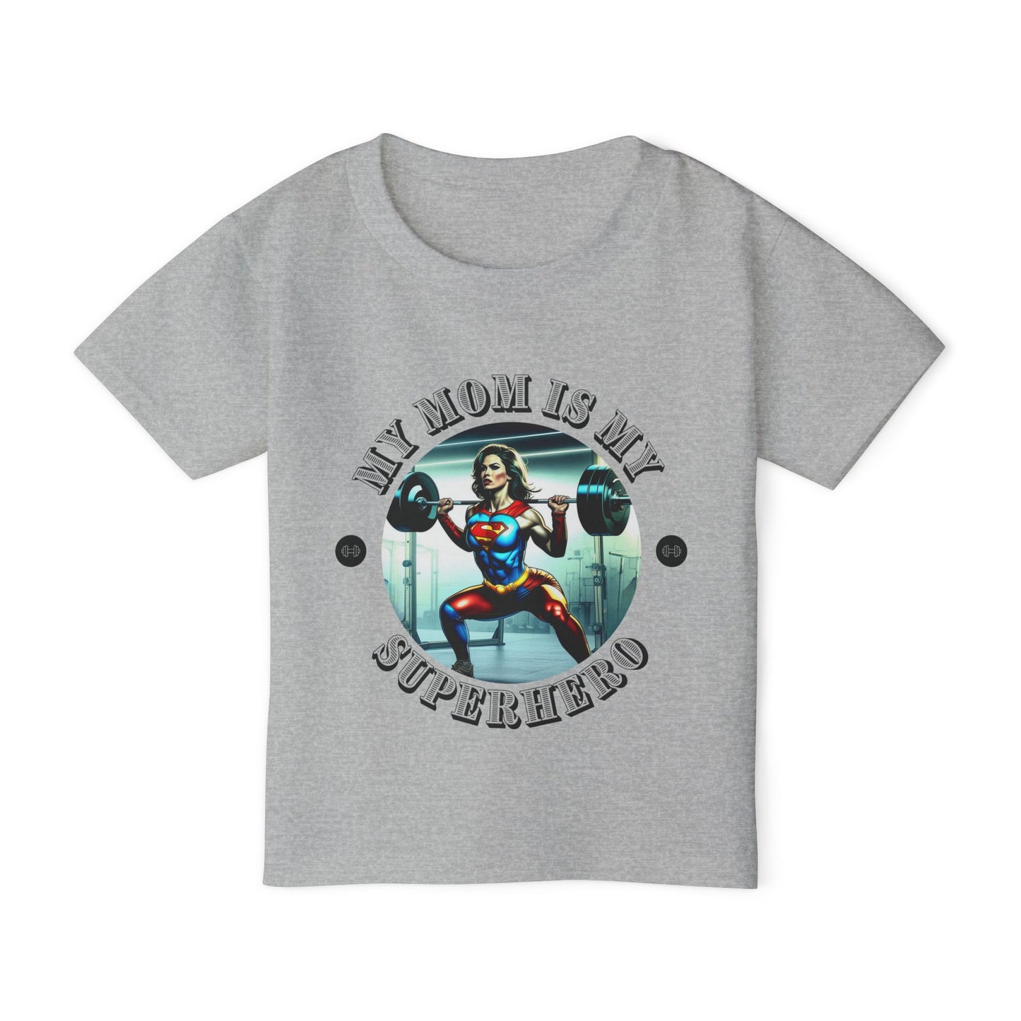 MY MOM IS MY SUPERHERO Heavy Cotton™ Toddler T-shirt