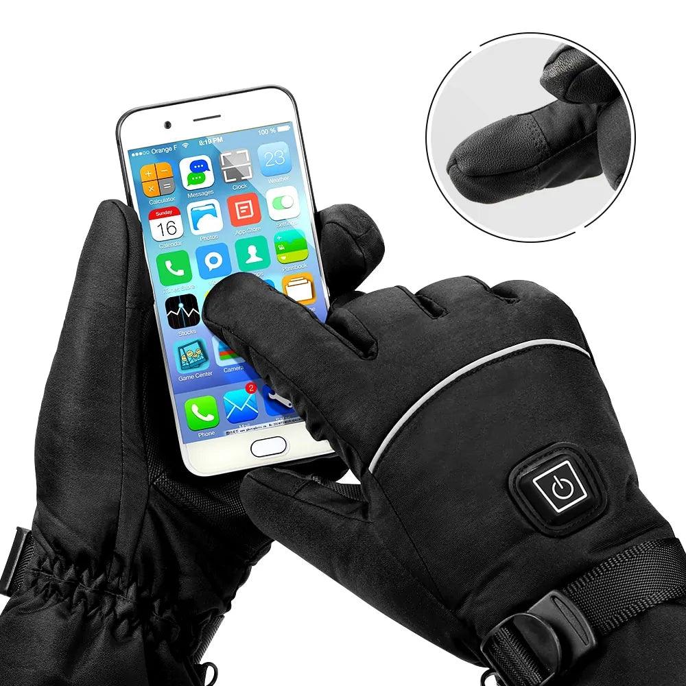 Smart Water Resistant Rechargeable Heated Gloves (Black)