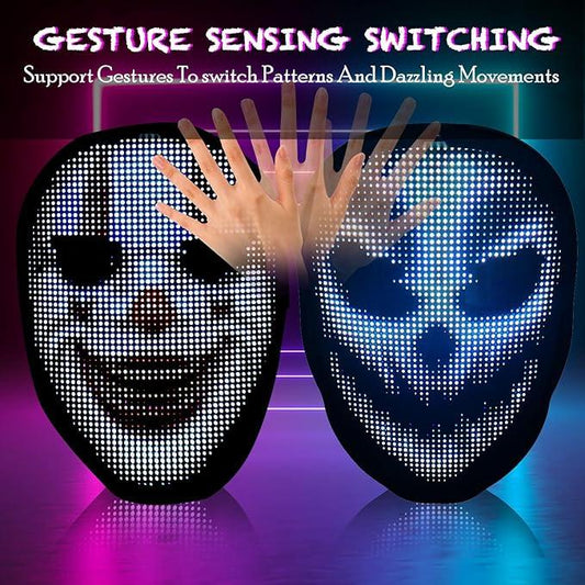 Halloween LED Face Mask – Full-Colour Luminous Face-Changing