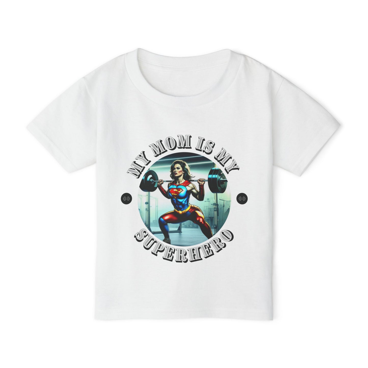 MY MOM IS MY SUPERHERO Heavy Cotton™ Toddler T-shirt