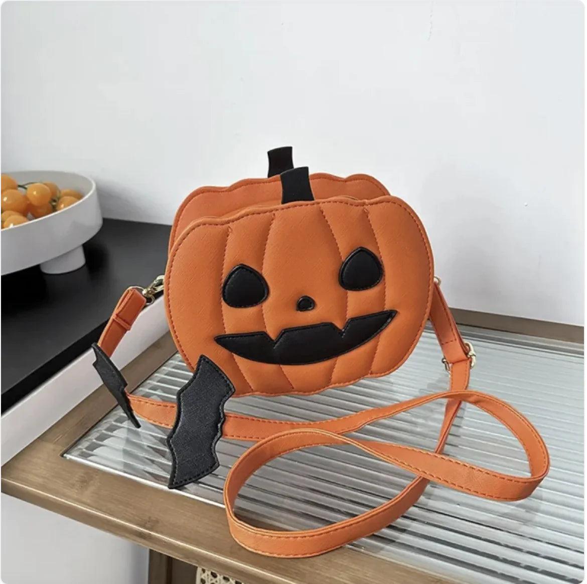 Halloween Pumpkin Crossbody Bag - Novelty Shoulder Purse