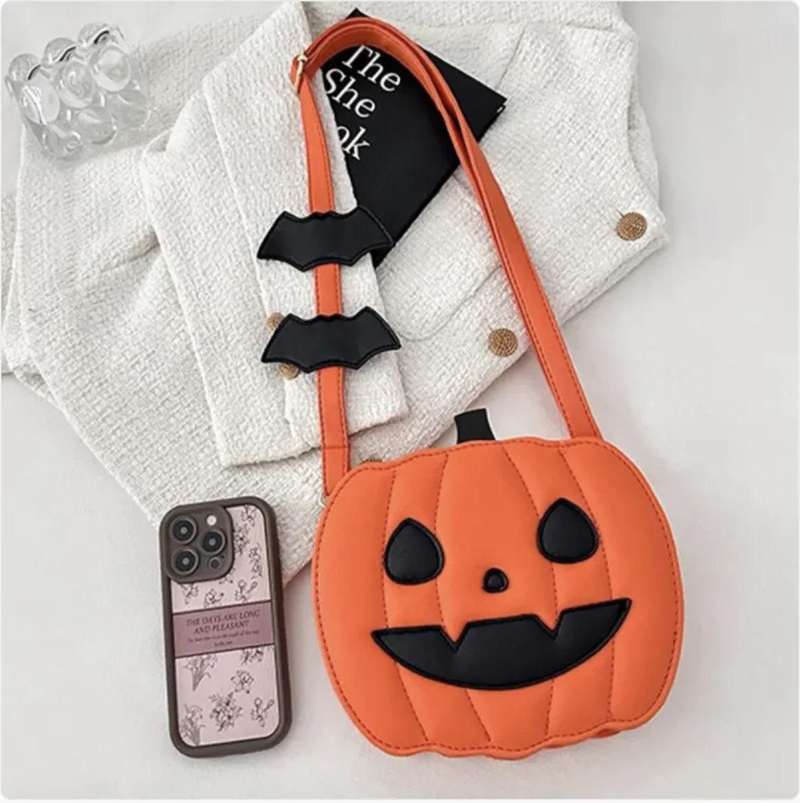 Halloween Pumpkin Crossbody Bag - Novelty Shoulder Purse