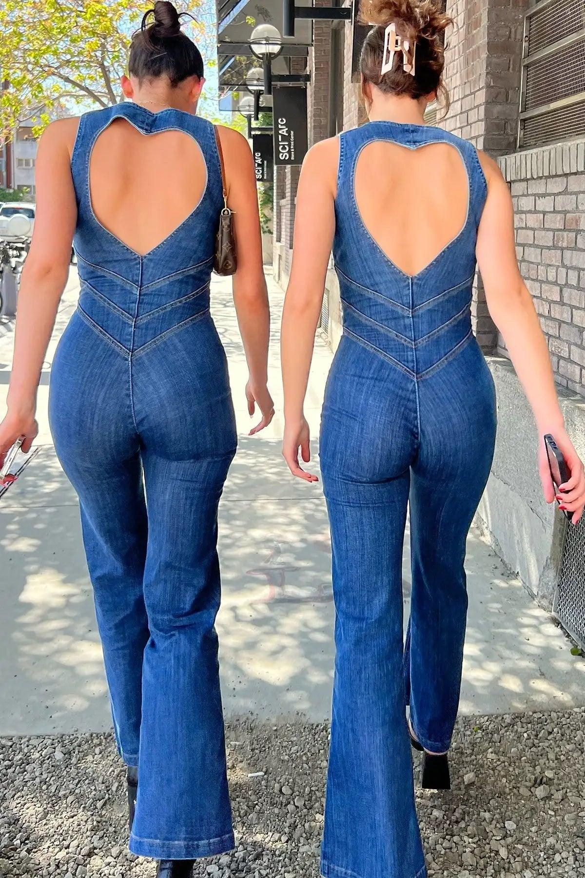 Backless Heart Jumpsuit - Emporium WRJJ