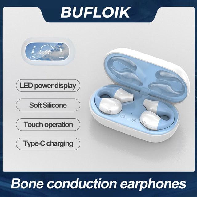 Bone Conduction Earphone Bluetooth 5.2 Ear Clip - Emporium WRJJ