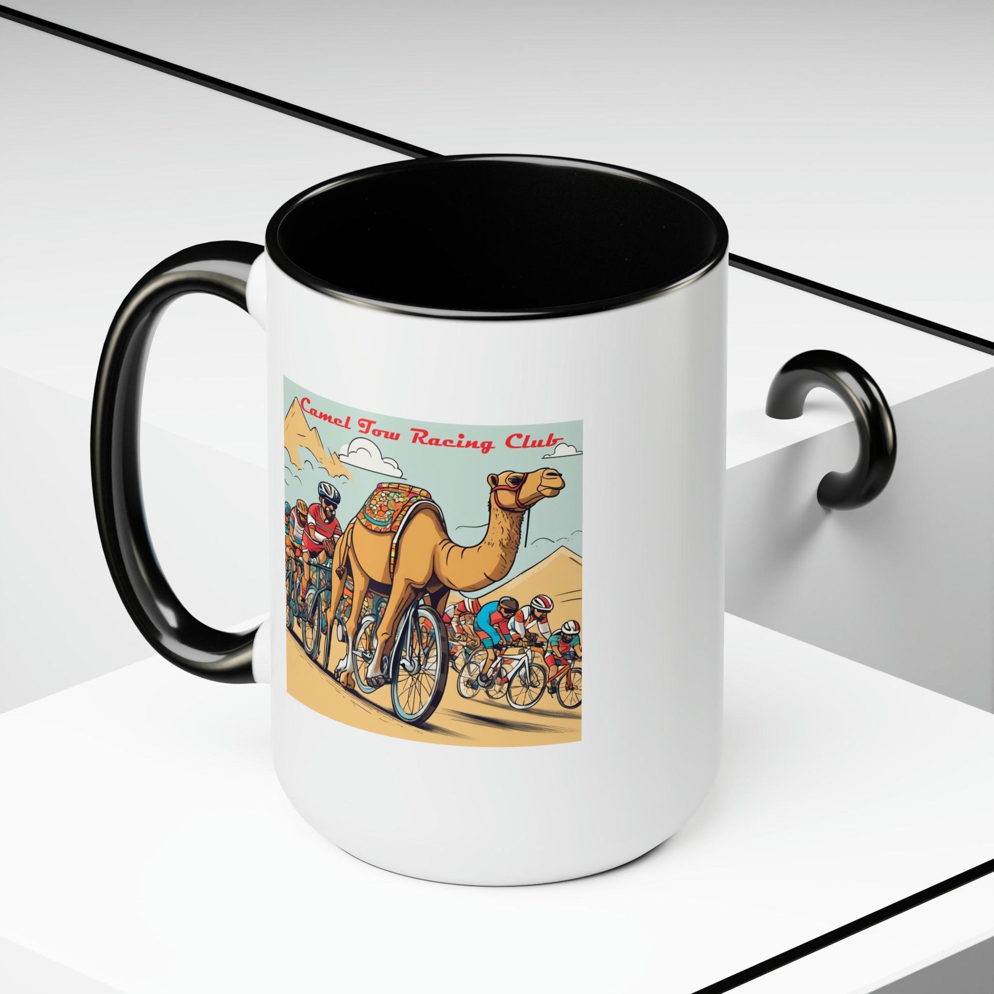 Camel Tow Racing Club Two-Tone Coffee Mugs, 15oz - Emporium WRJJ