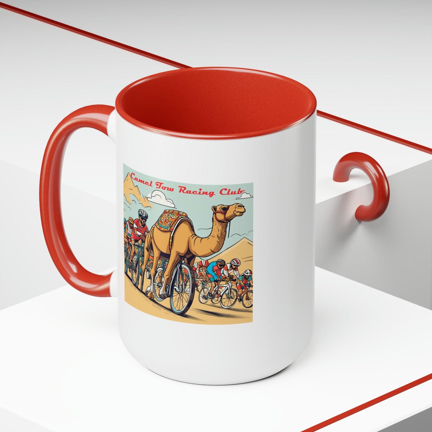 Camel Tow Racing Club Two-Tone Coffee Mugs, 15oz - Emporium WRJJ