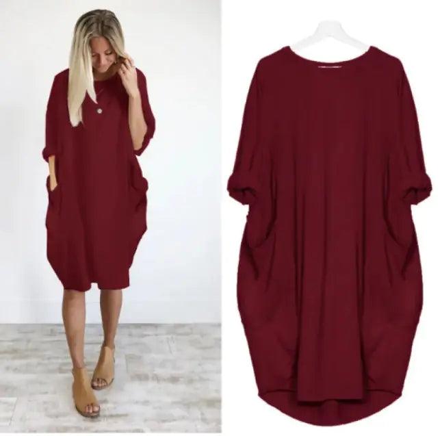 Casual Mid-length Dress - Emporium WRJJ