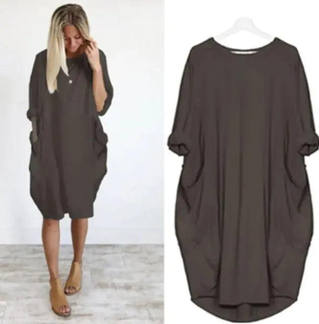 Casual Mid-length Dress - Emporium WRJJ