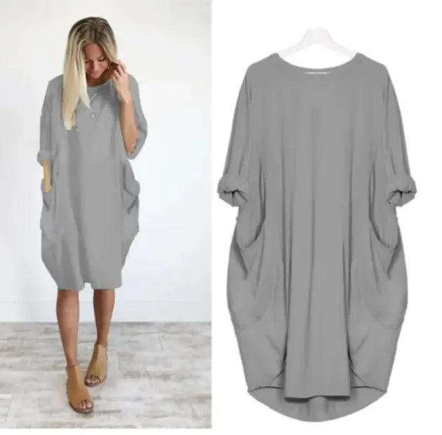 Casual Mid-length Dress - Emporium WRJJ