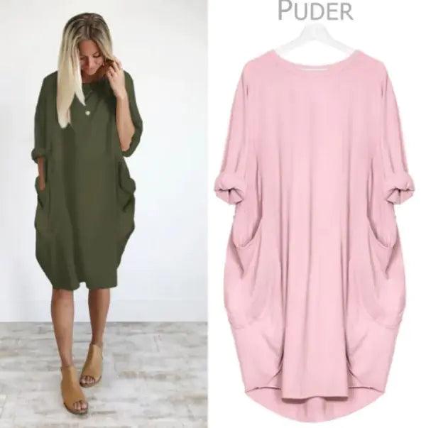 Casual Mid-length Dress - Emporium WRJJ