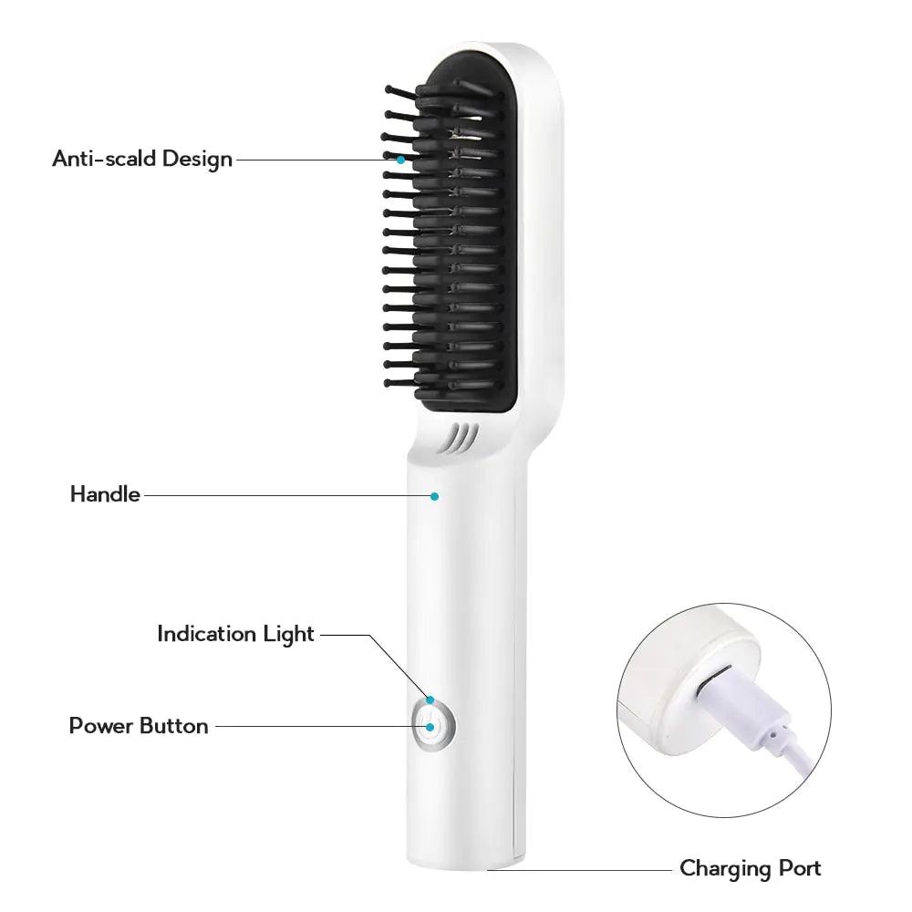 Ceramic Electric Hair Brush - Emporium WRJJ