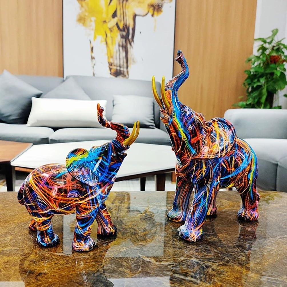 Chromapachy Graffiti Colourful Elephant Sculpture - Emporium WRJJ