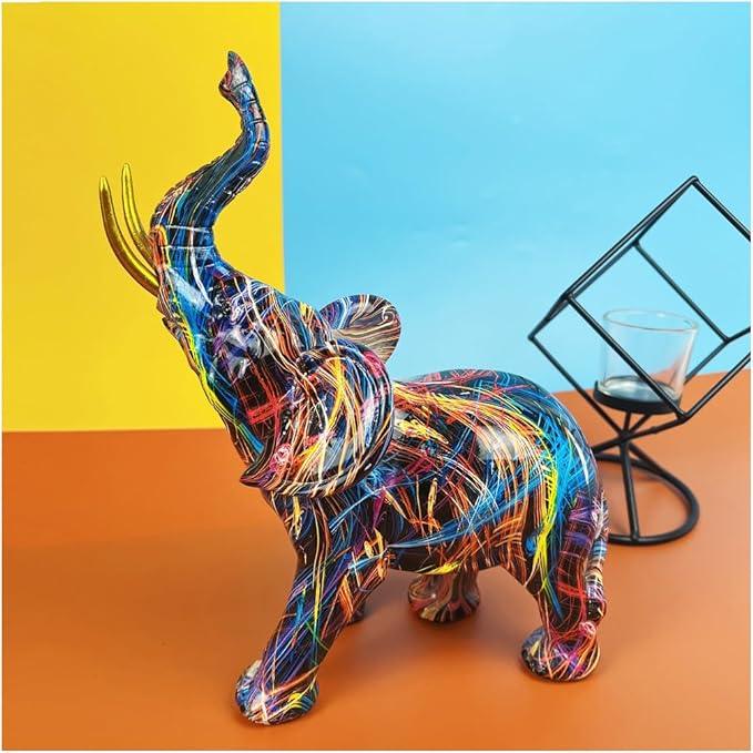 Chromapachy Graffiti Colourful Elephant Sculpture - Emporium WRJJ