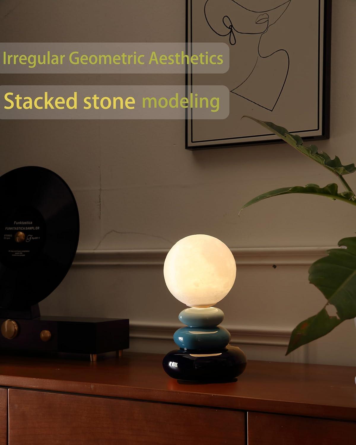 Creative Stacked Stone Bedside Lamp - Emporium WRJJ