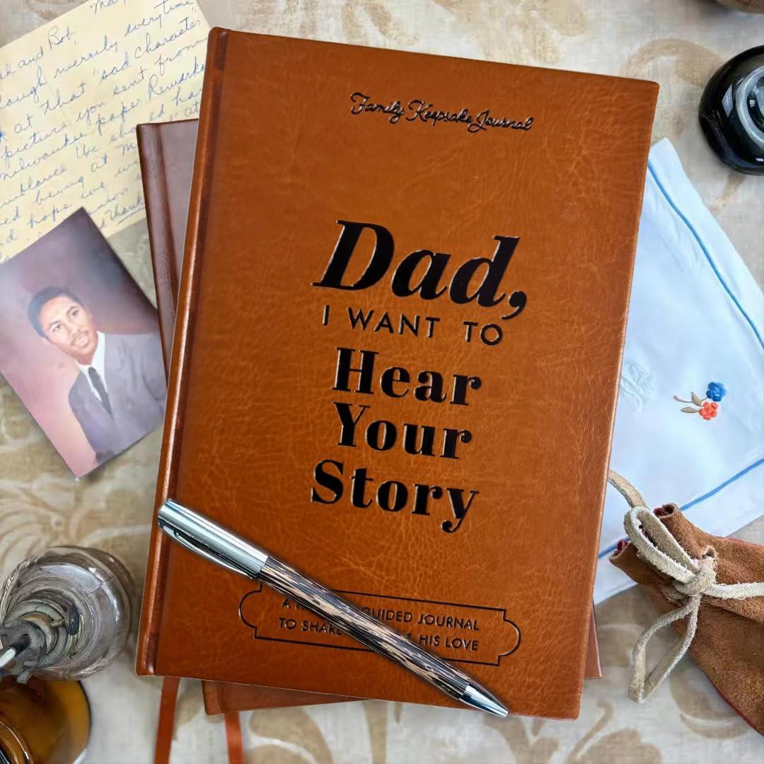 Dad " I want to hear your Story' Leather Notebook - Emporium WRJJ