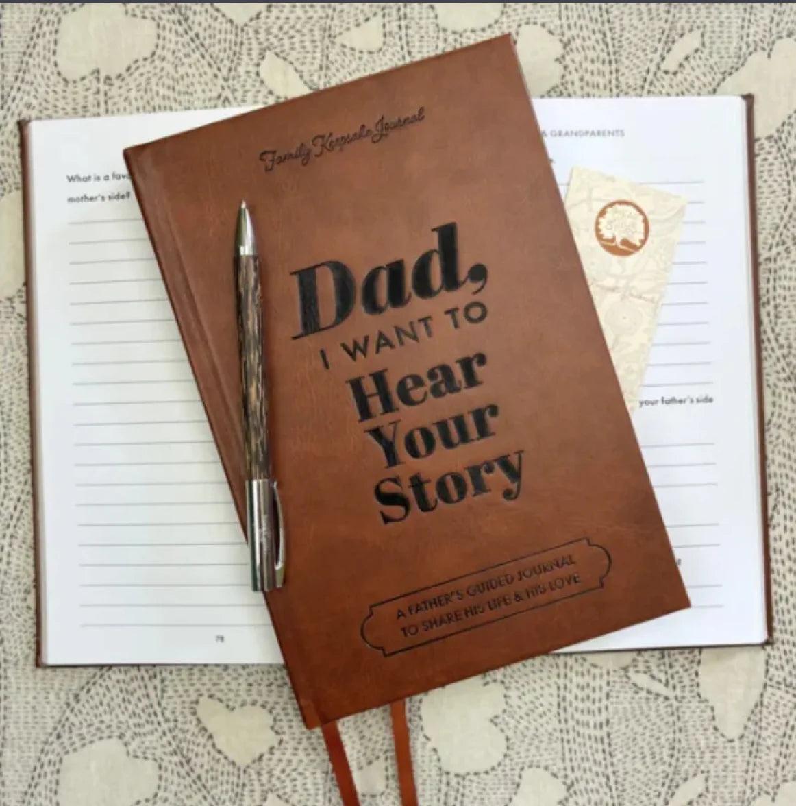 Dad " I want to hear your Story' Leather Notebook - Emporium WRJJ