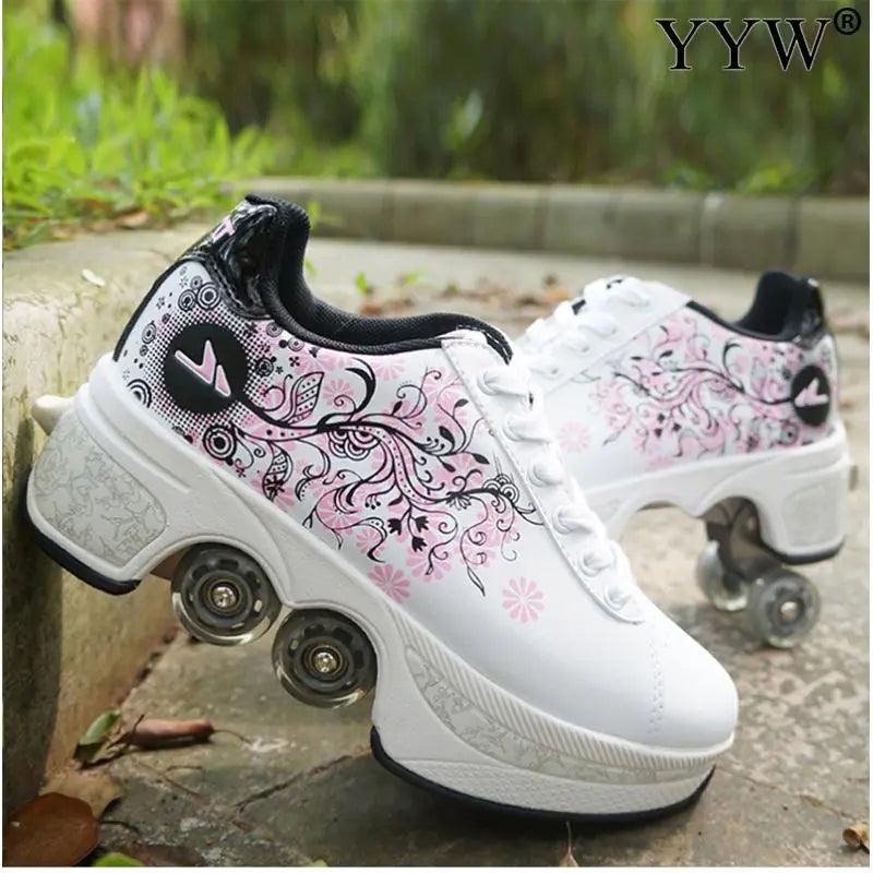 Deformation Retractable Roller Skate Shoes - Emporium WRJJ