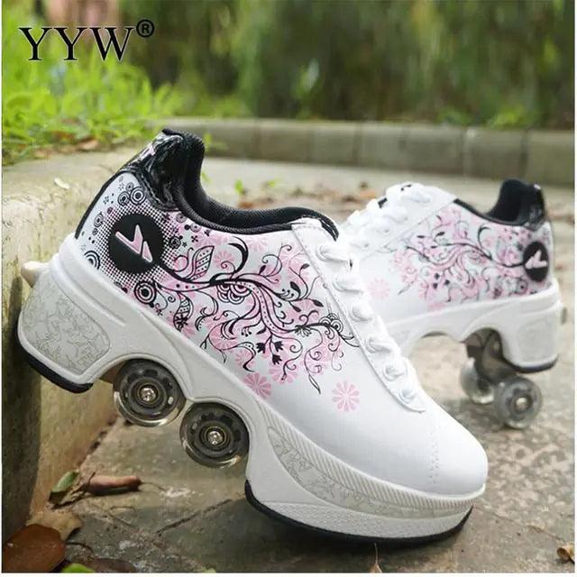 Deformation Retractable Roller Skate Shoes - Emporium WRJJ