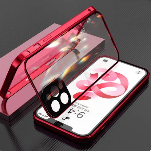 Double Sided Glass Snap Lock Case For iPhones - Emporium WRJJ