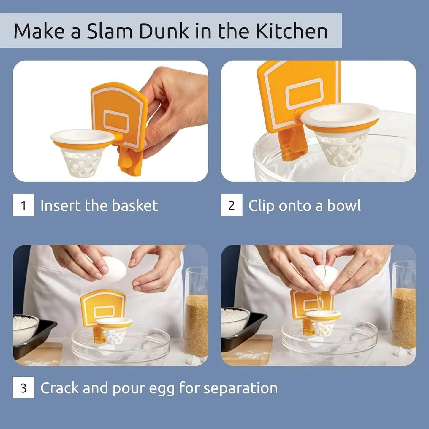 Eggcellent Shot: Kitchen Basketball Hoop Egg Separator - Emporium WRJJ