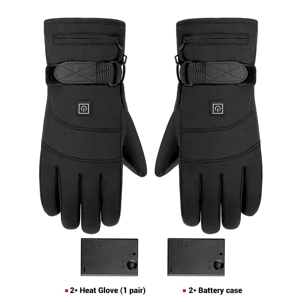 Smart Water Resistant Rechargeable Heated Gloves (Black)