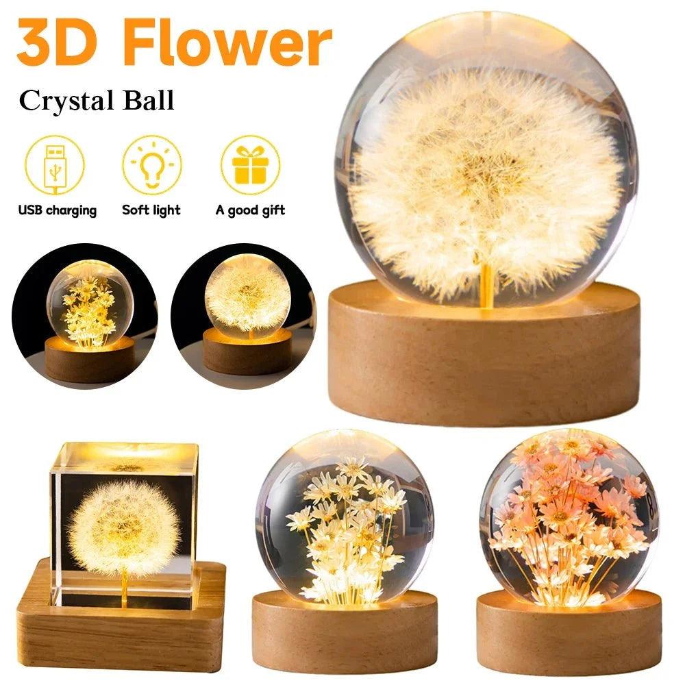 Flower Crystal LED Night Light - Emporium WRJJ