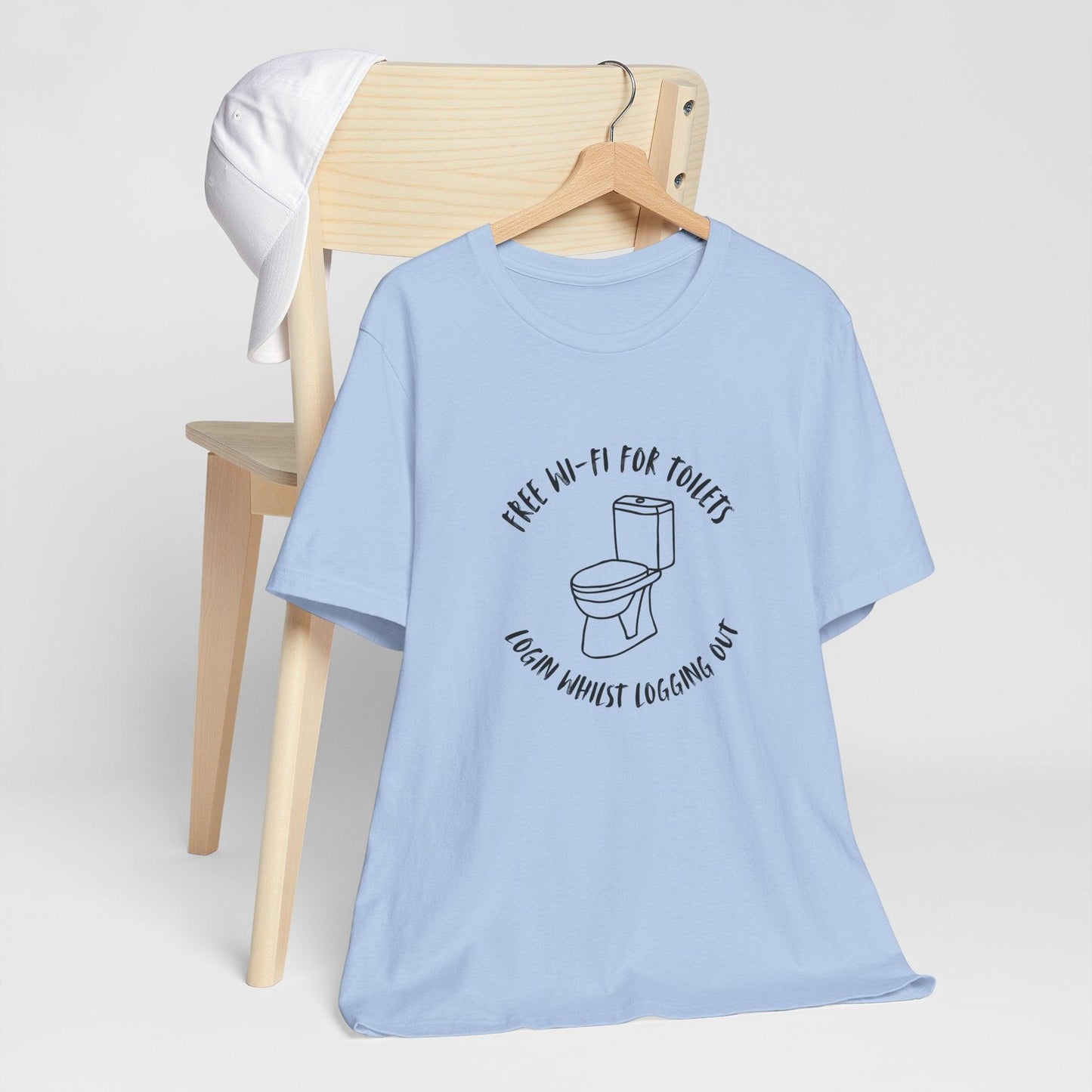 Free Wi-Fi in Toilets Unisex Jersey Short Sleeve Tee - Emporium WRJJ