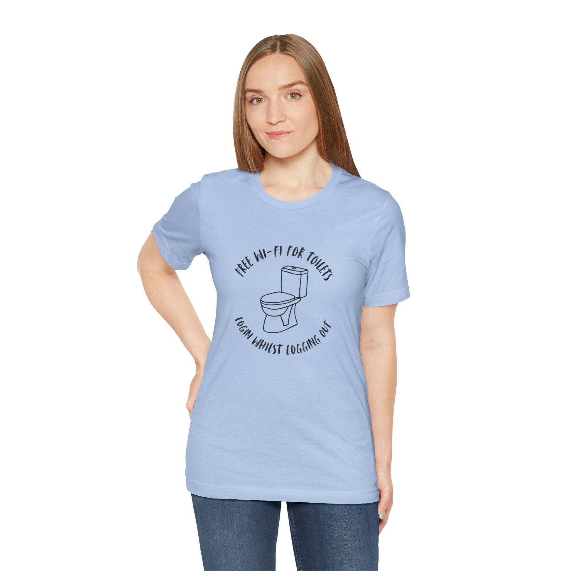 Free Wi-Fi in Toilets Unisex Jersey Short Sleeve Tee - Emporium WRJJ