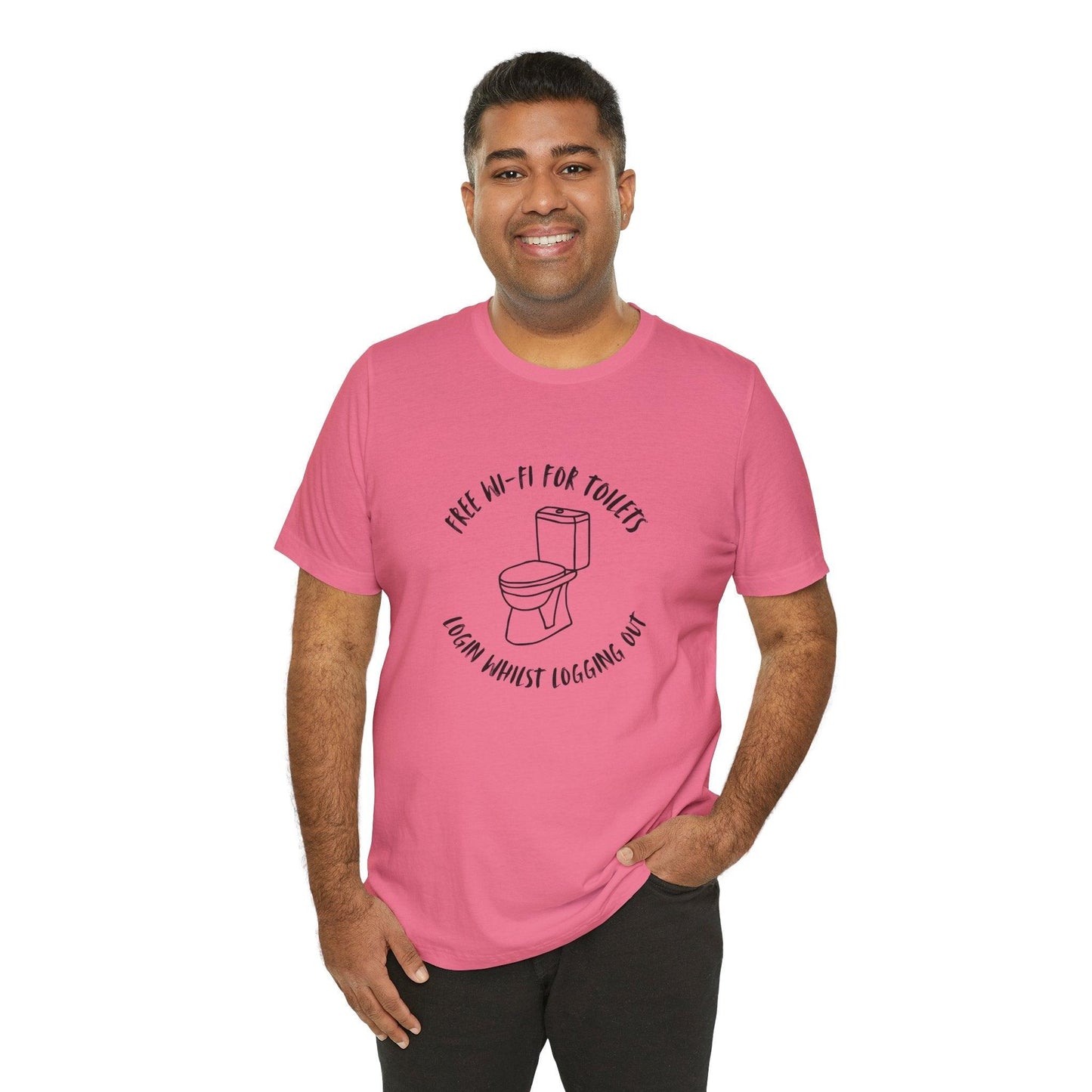 Free Wi-Fi in Toilets Unisex Jersey Short Sleeve Tee - Emporium WRJJ