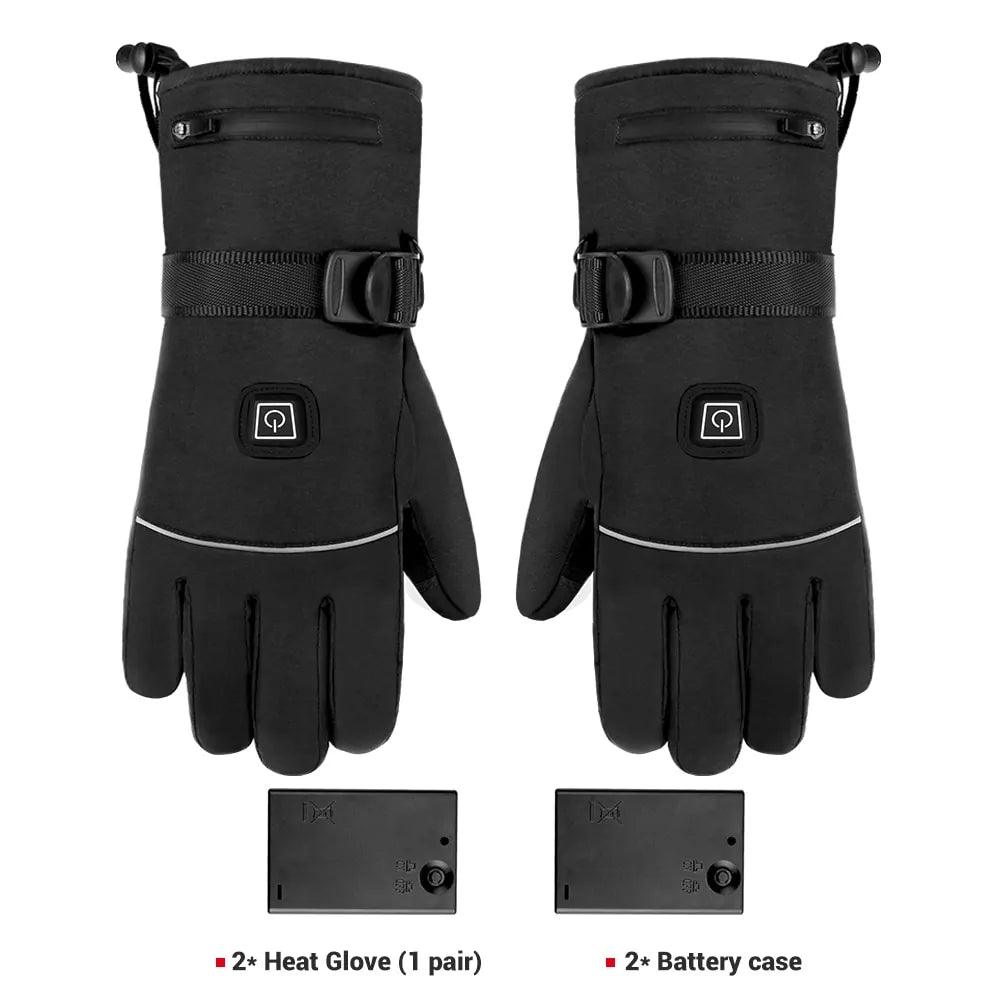 Smart Water Resistant Rechargeable Heated Gloves (Black)