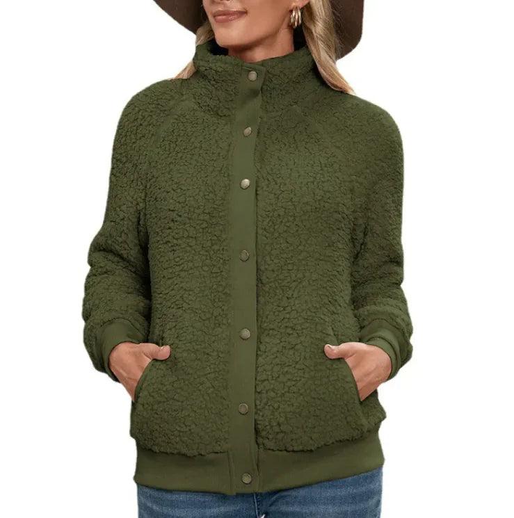 Lamb Plush Cardigan Jacket - Emporium WRJJ